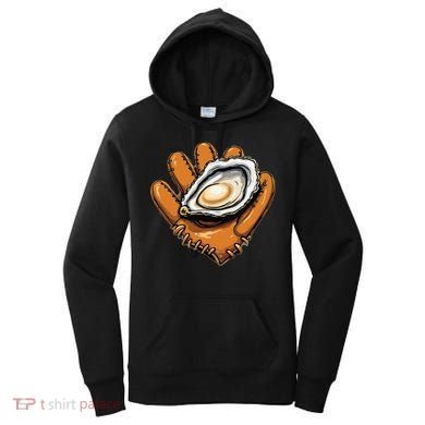 Chesapeake Catchers Funny Baseball Oyster Seafood Lovers Women's Hoodie