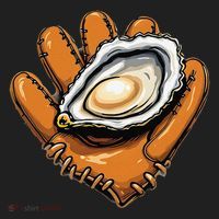 Chesapeake Catchers Funny Baseball Oyster Seafood Lovers Hat thumb 2