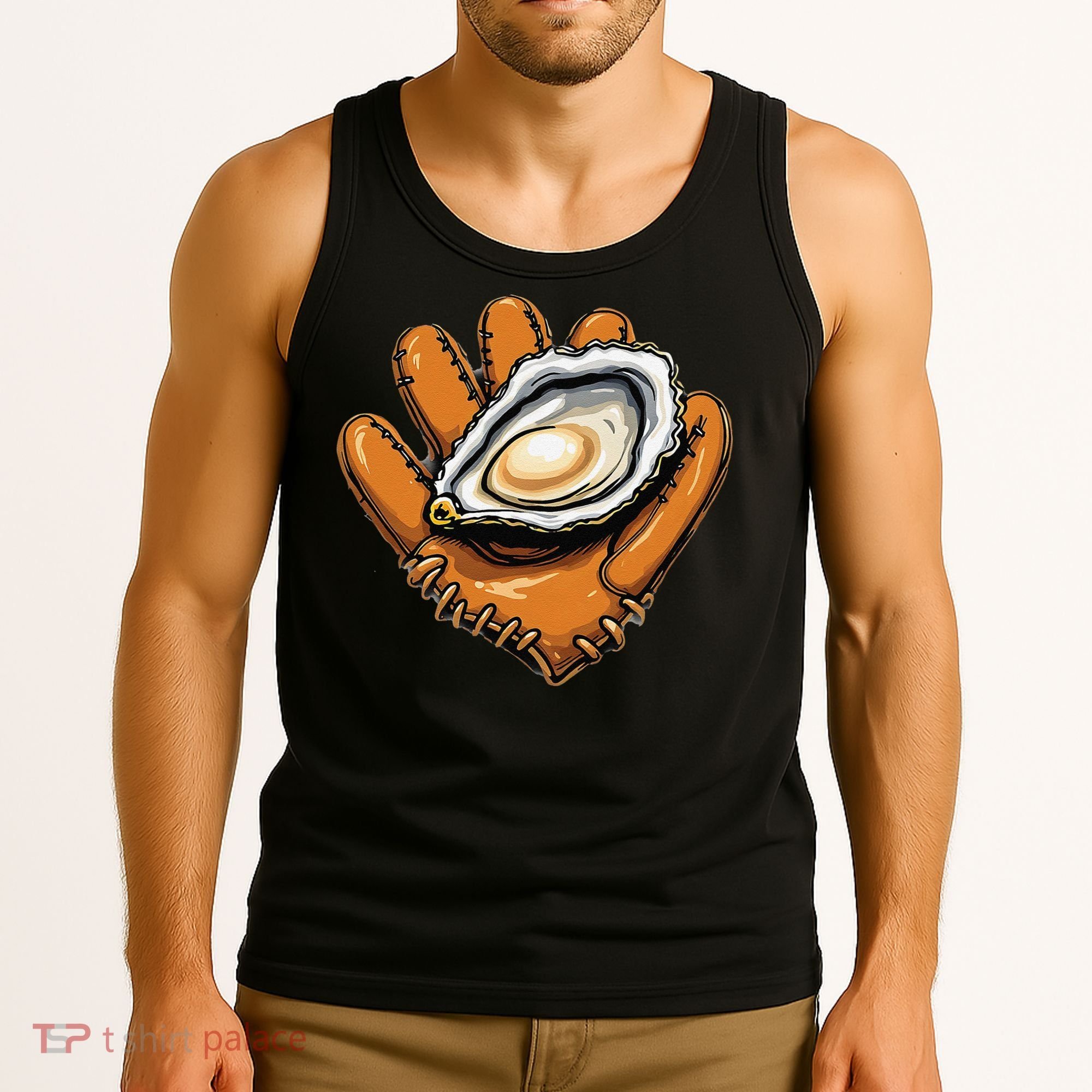 Chesapeake Catchers Funny Baseball Oyster Seafood Lovers Tank Top