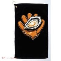 Chesapeake Catchers Funny Baseball Oyster Seafood Lovers Golf Towel thumb 0