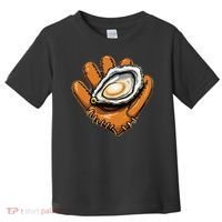 Chesapeake Catchers Funny Baseball Oyster Seafood Lovers Toddler T-Shirt thumb 0