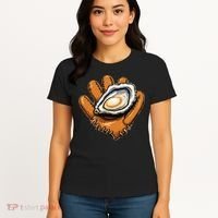 Chesapeake Catchers Funny Baseball Oyster Seafood Lovers Women's T-Shirt thumb 4
