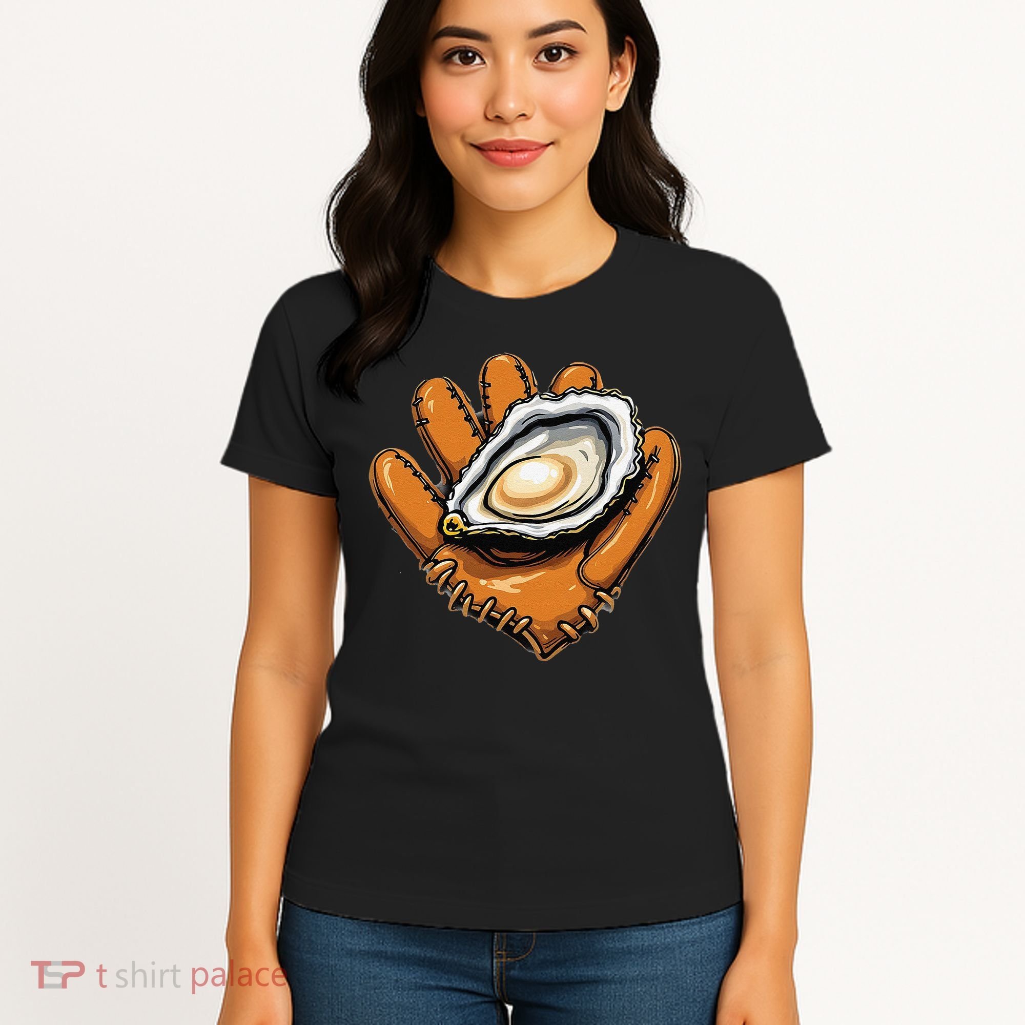 Chesapeake Catchers Funny Baseball Oyster Seafood Lovers Women's T-Shirt