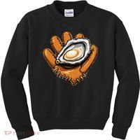 Chesapeake Catchers Funny Baseball Oyster Seafood Lovers Kids Sweatshirt thumb 0