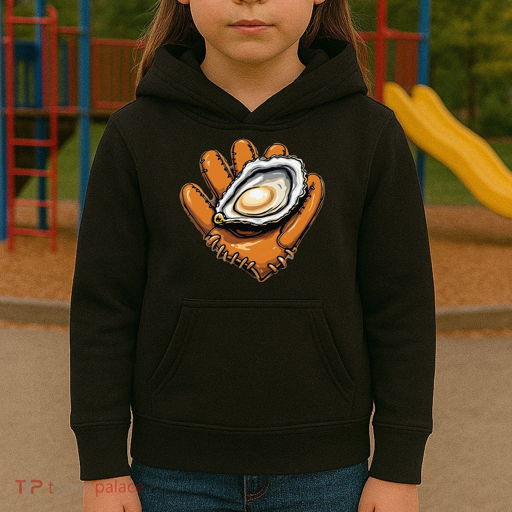 Chesapeake Catchers Funny Baseball Oyster Seafood Lovers Kids Hoodie