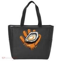 Chesapeake Catchers Funny Baseball Oyster Seafood Lovers Tote Bag thumb 0