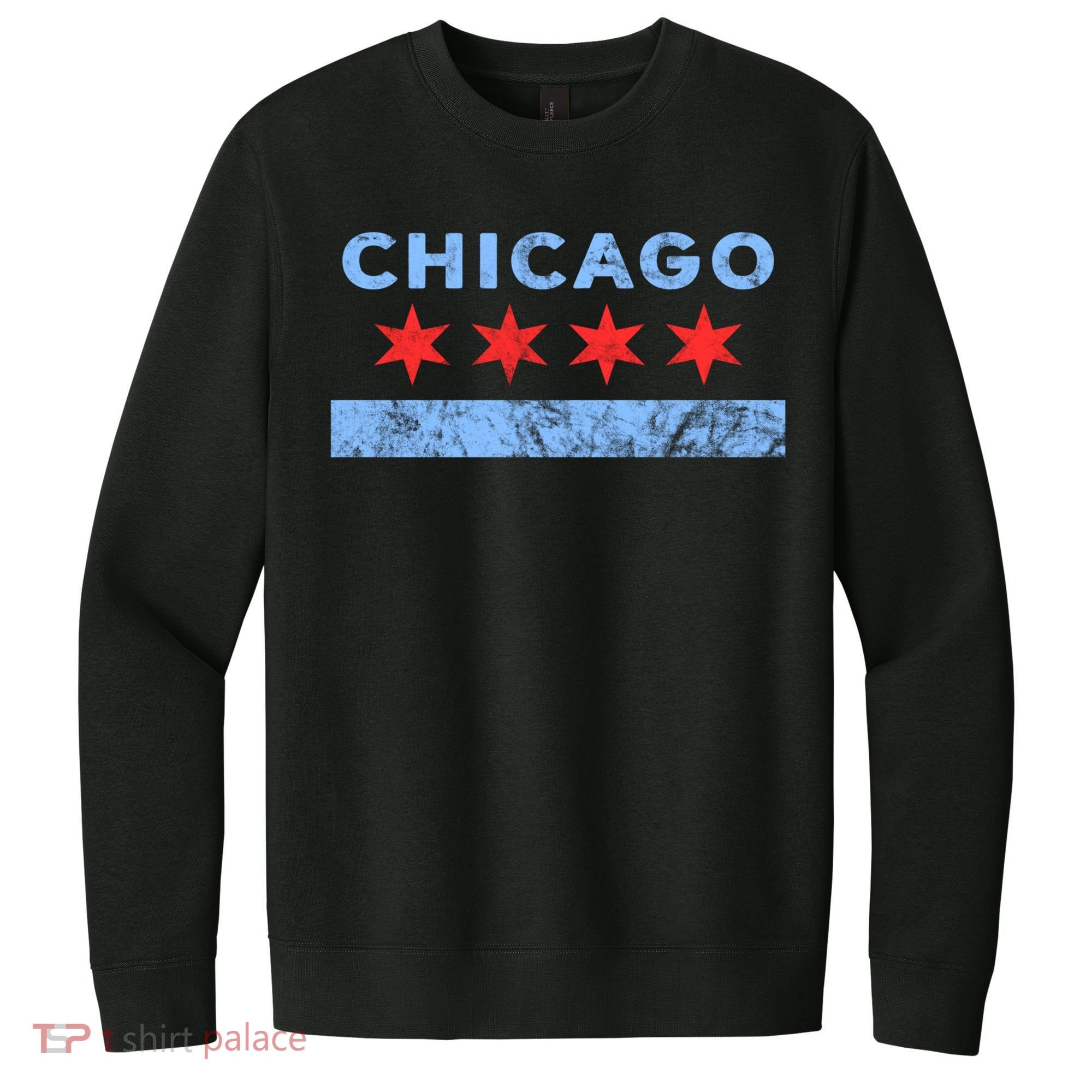 Chicago - Chicago Flag Sweatshirt Sweatshirt V.I.T. Fleece Crew Sweatshirt