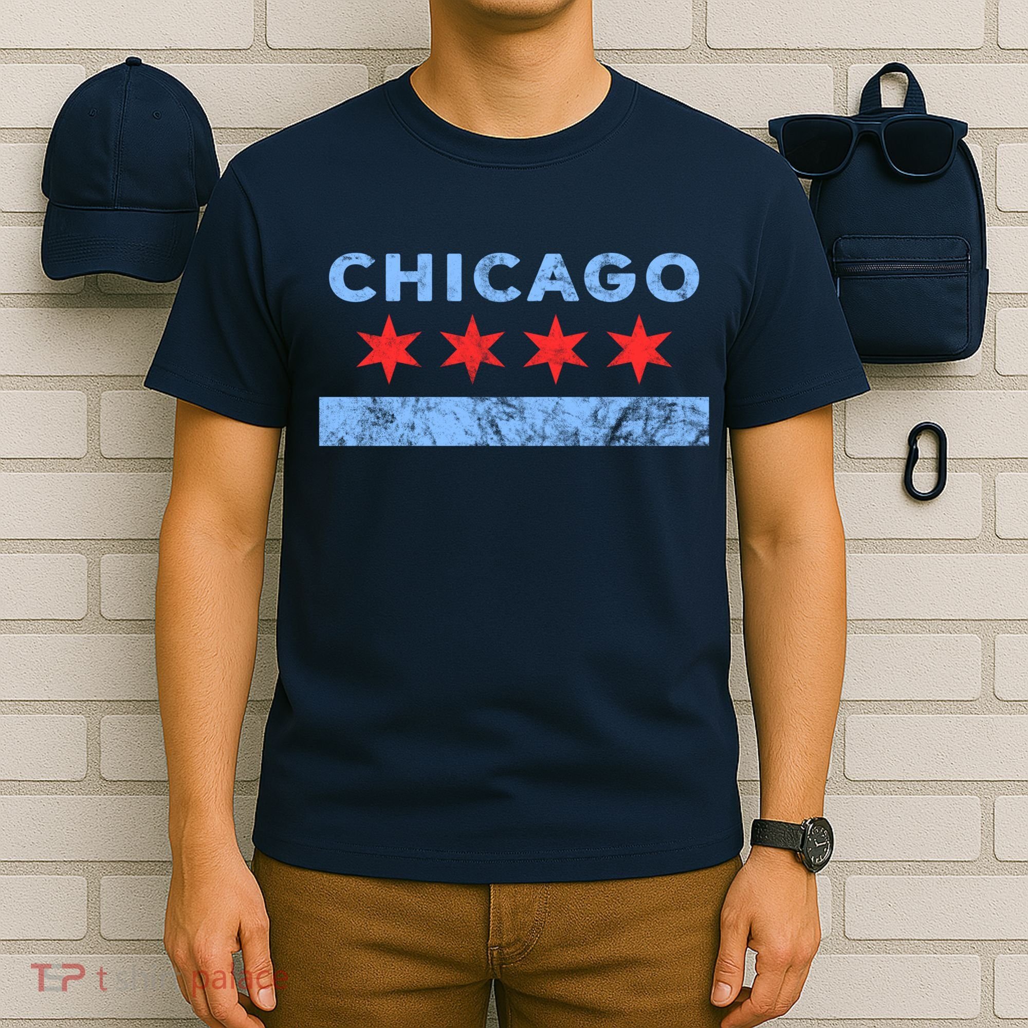 Chicago - Chicago Flag Sweatshirt Sweatshirt T-Shirt
