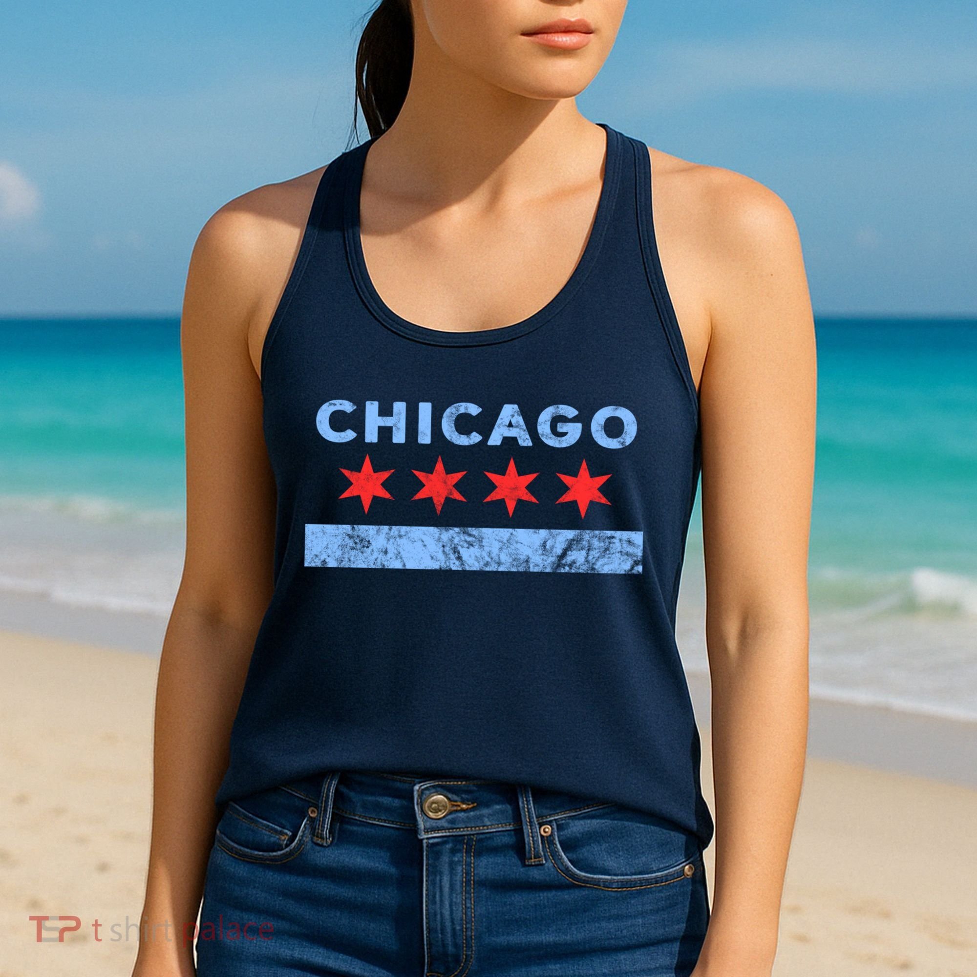 Chicago - Chicago Flag Sweatshirt Sweatshirt Women's Tank Top