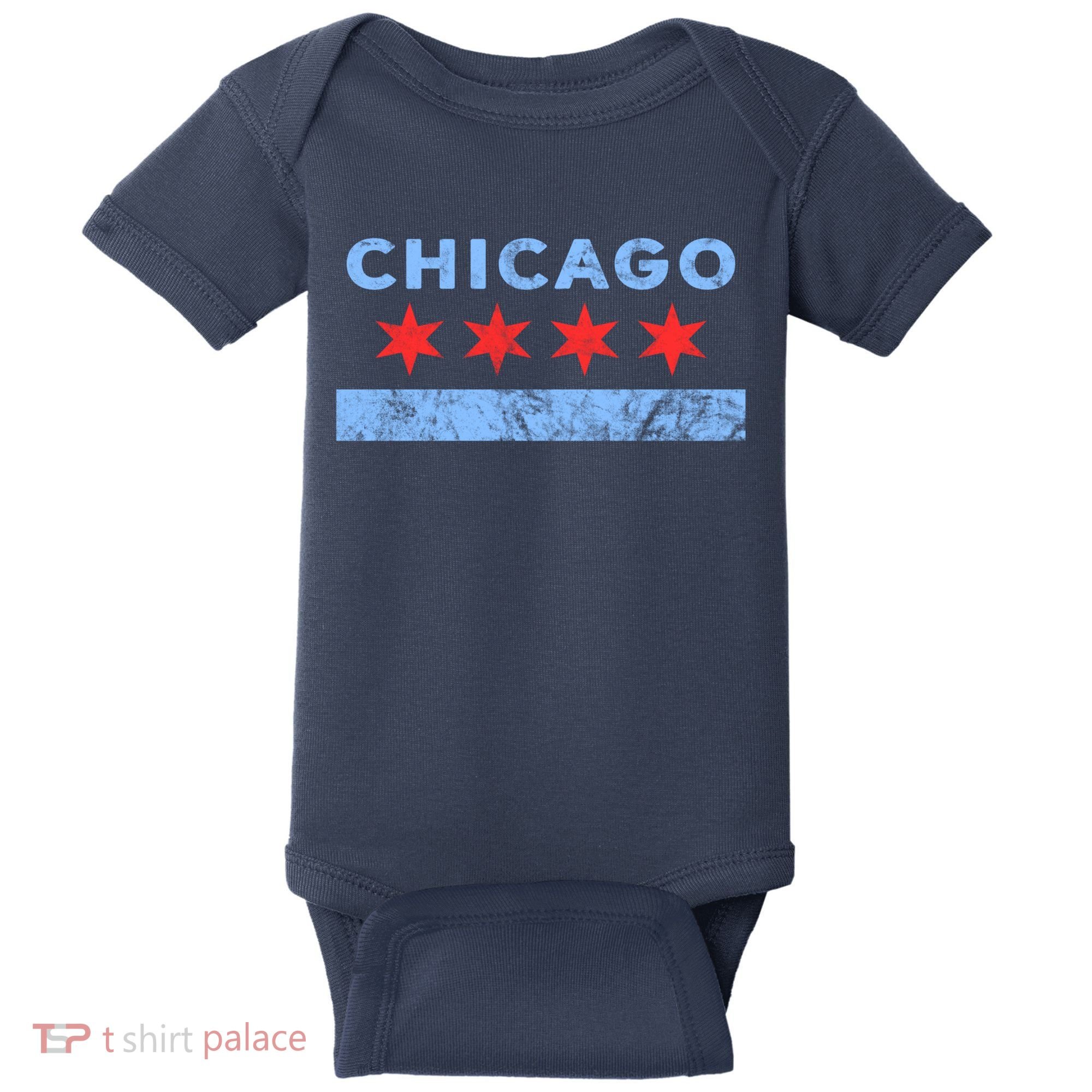 Chicago - Chicago Flag Sweatshirt Sweatshirt Baby Bodysuit