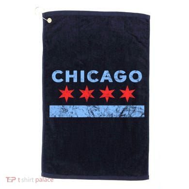 Chicago - Chicago Flag Sweatshirt Sweatshirt Golf Towel