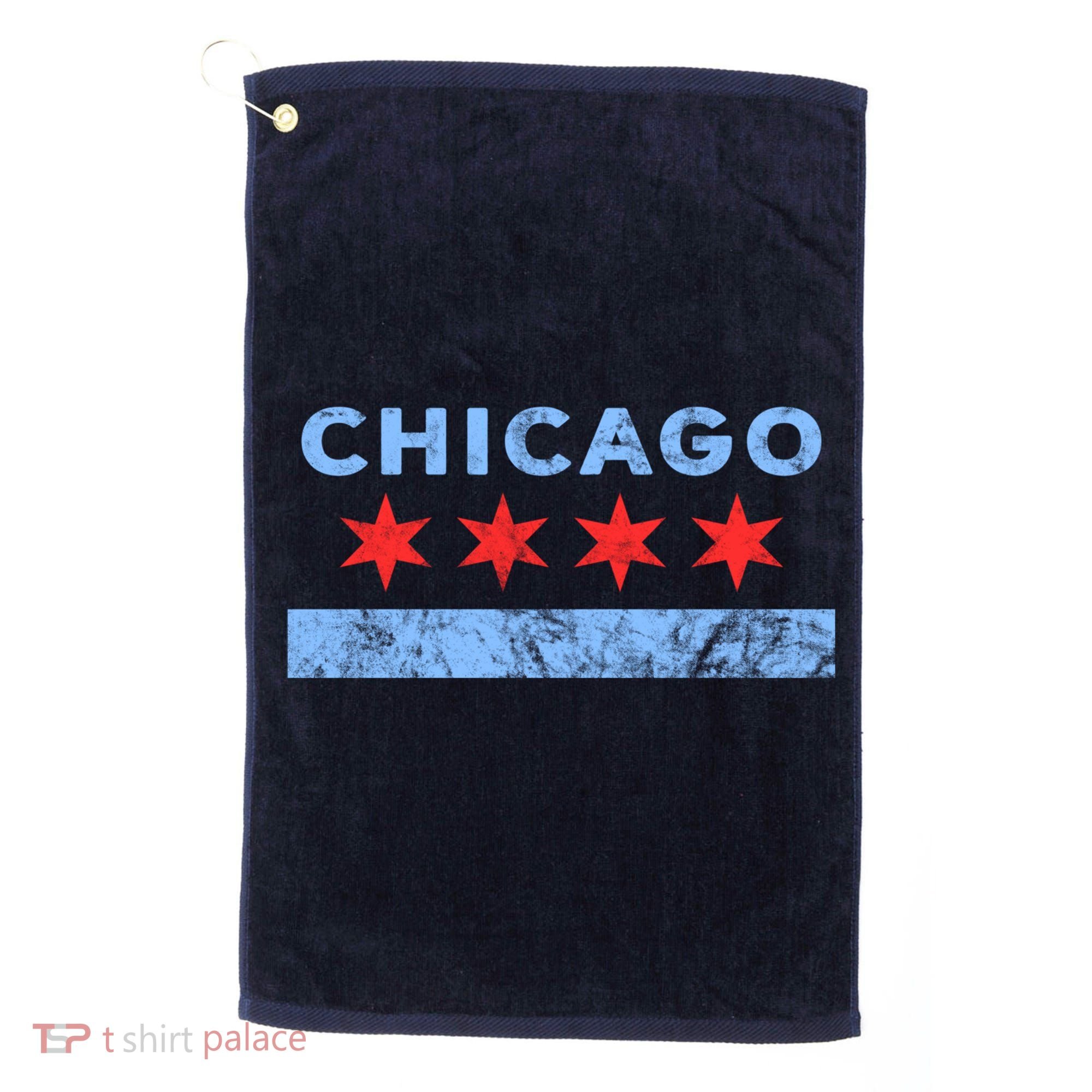 Chicago - Chicago Flag Sweatshirt Sweatshirt Golf Towel