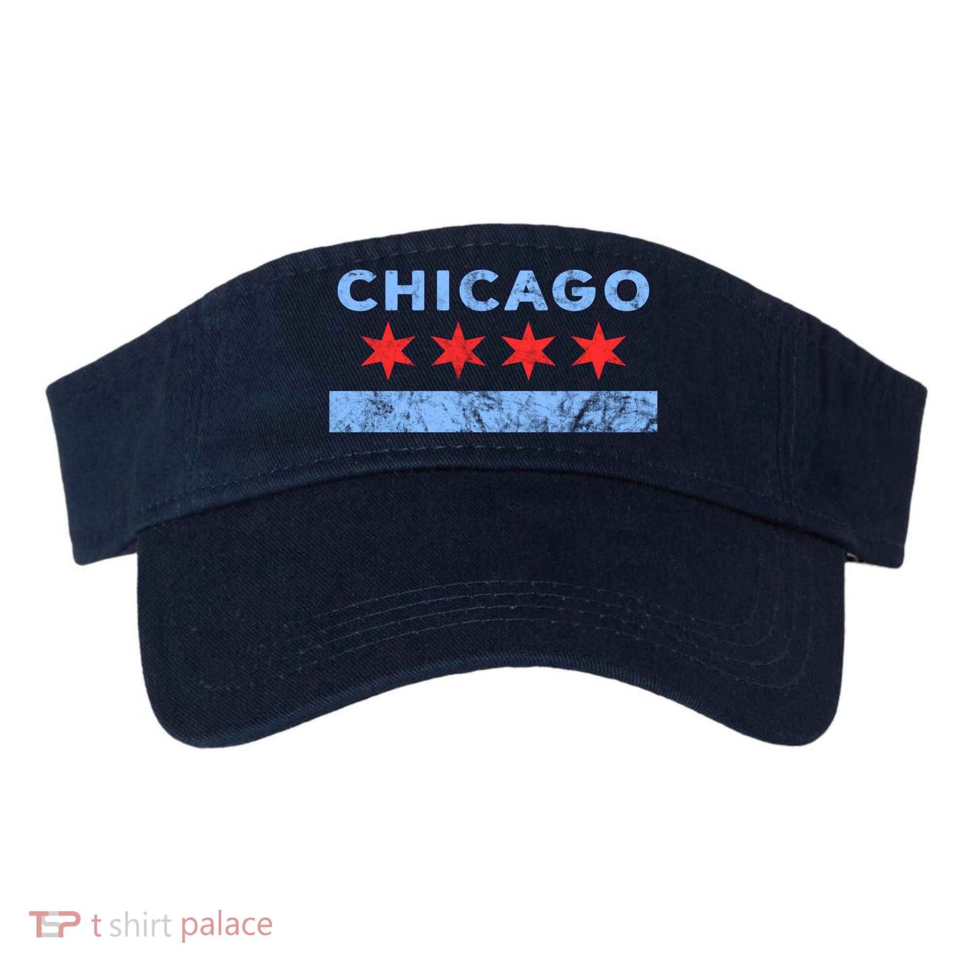 Chicago - Chicago Flag Sweatshirt Sweatshirt Visor