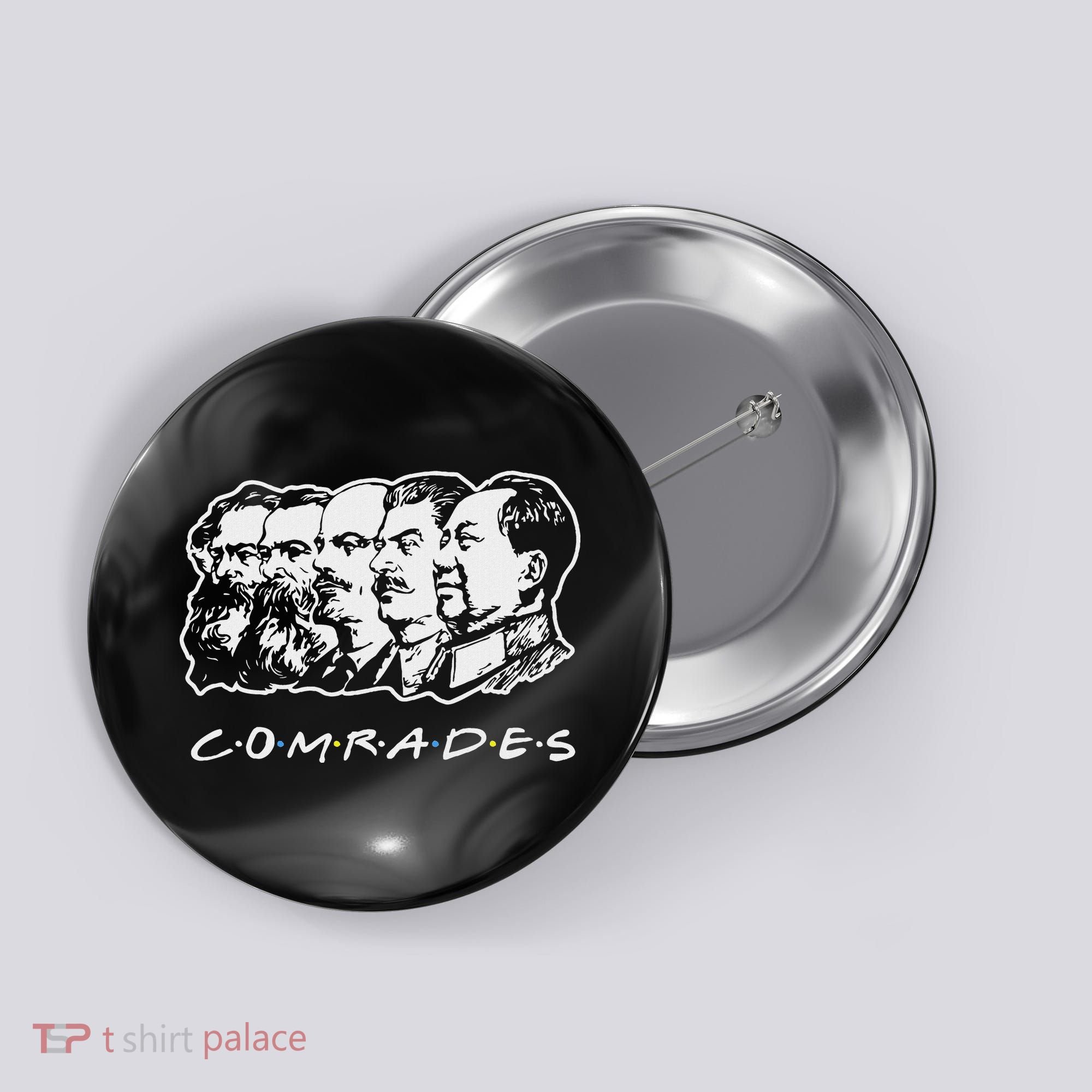 Communist Comrades Friends Communism Party Button
