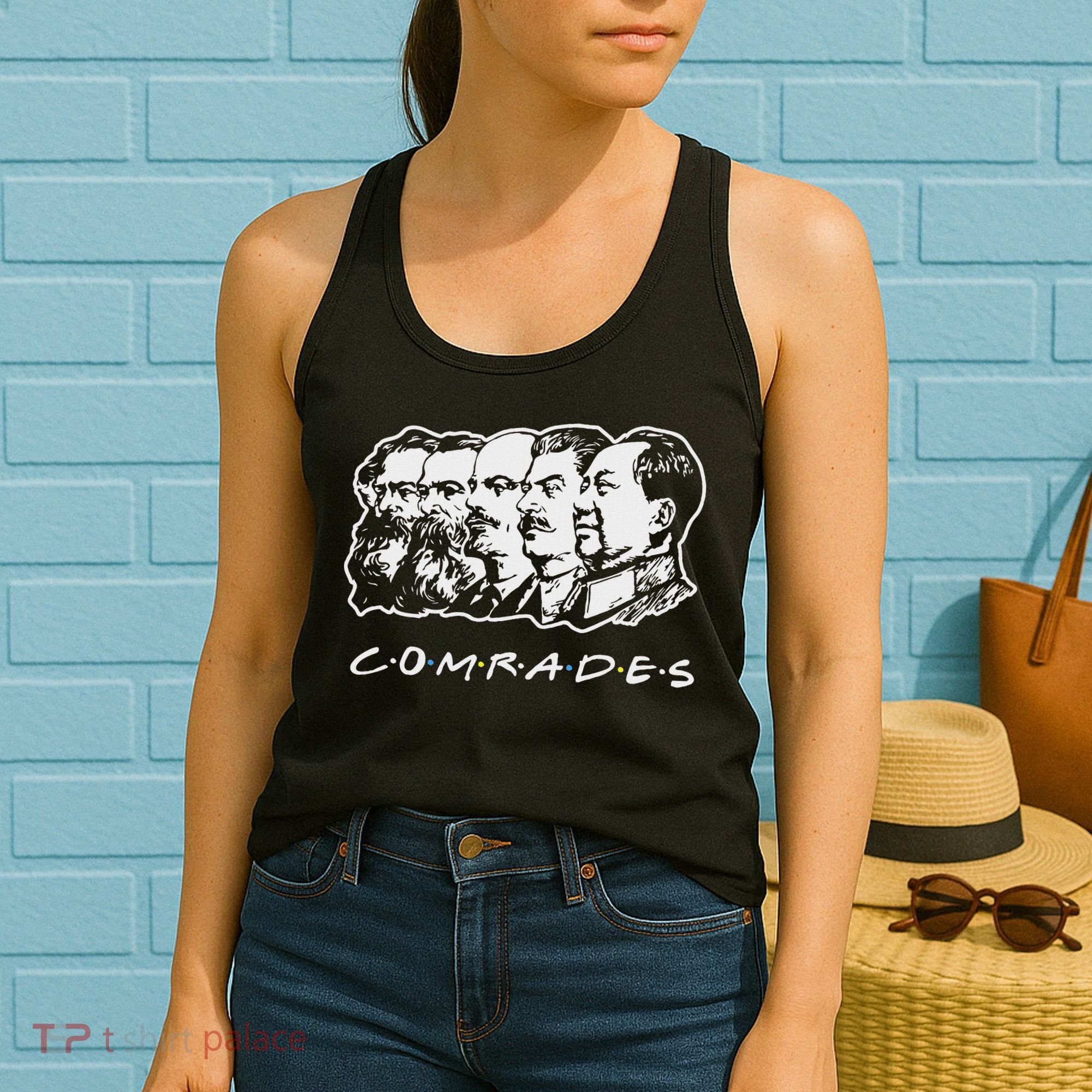Communist Comrades Friends Communism Party Women's Tank Top