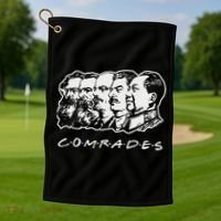 Communist Comrades Friends Communism Party Golf Towel thumb 1