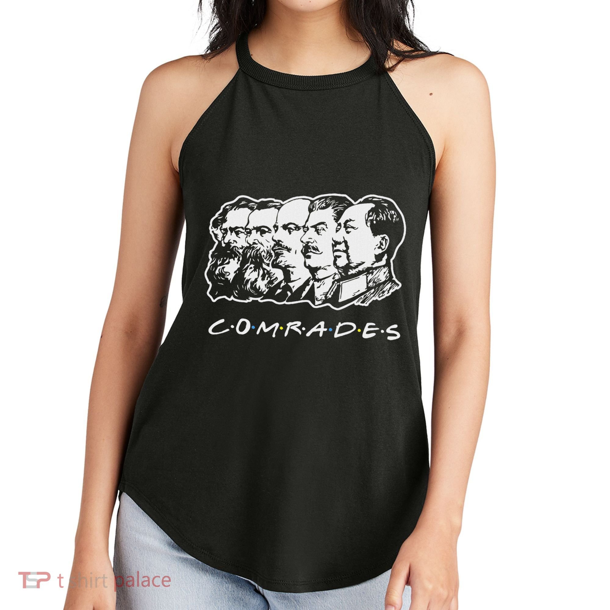 Communist Comrades Friends Communism Party Women's Perfect Tri Rocker Tank