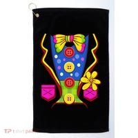 Clown Costume For Funny Funny Halloween Outfit Circus Golf Towel thumb 0