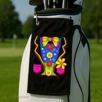 Clown Costume For Funny Funny Halloween Outfit Circus Golf Towel thumb 2