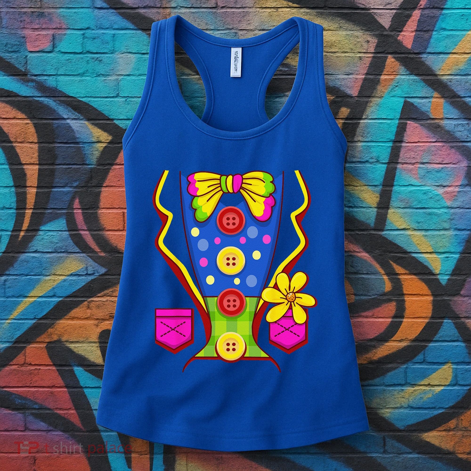 Clown Costume For Funny Funny Halloween Outfit Circus Women's Tank Top
