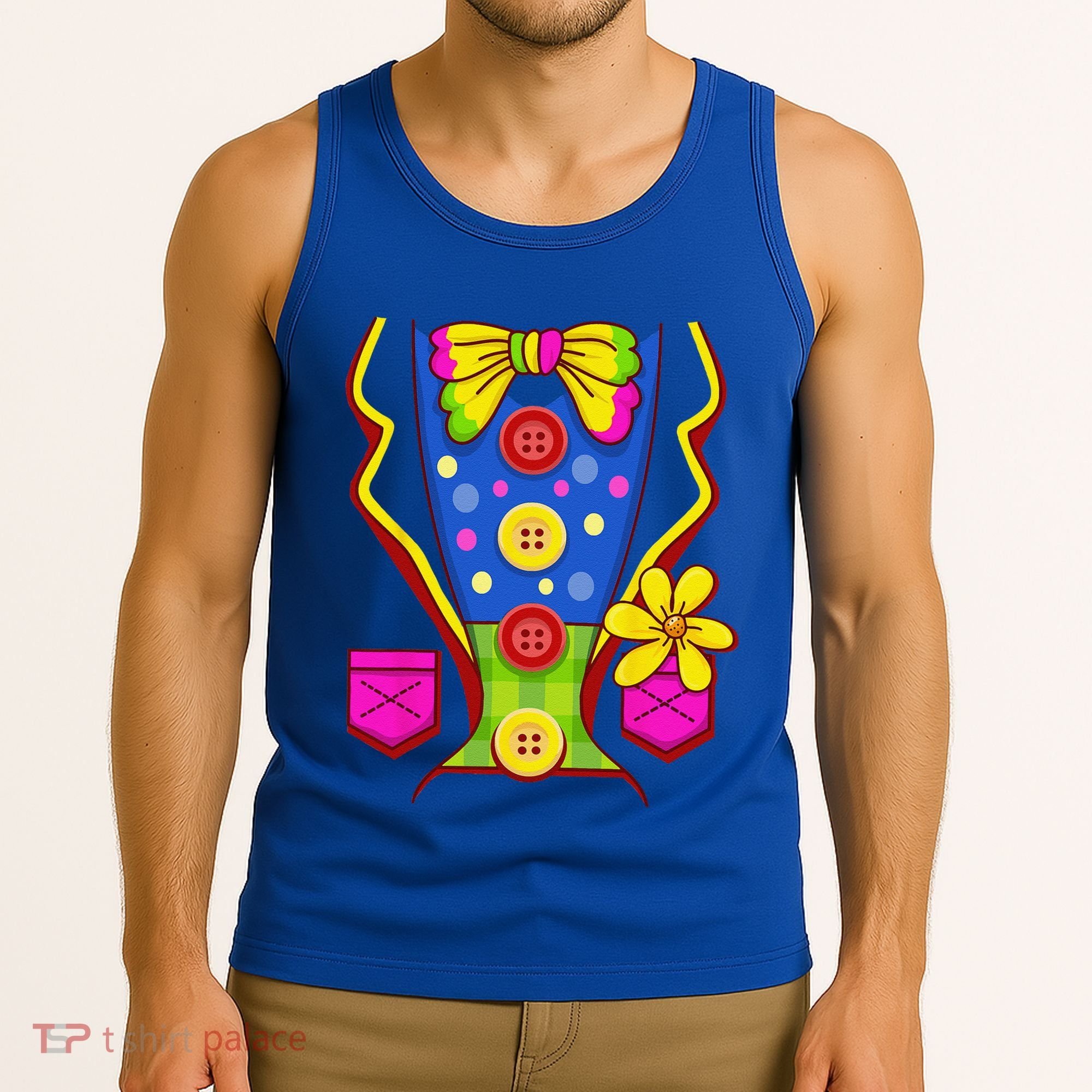 Clown Costume For Funny Funny Halloween Outfit Circus Tank Top