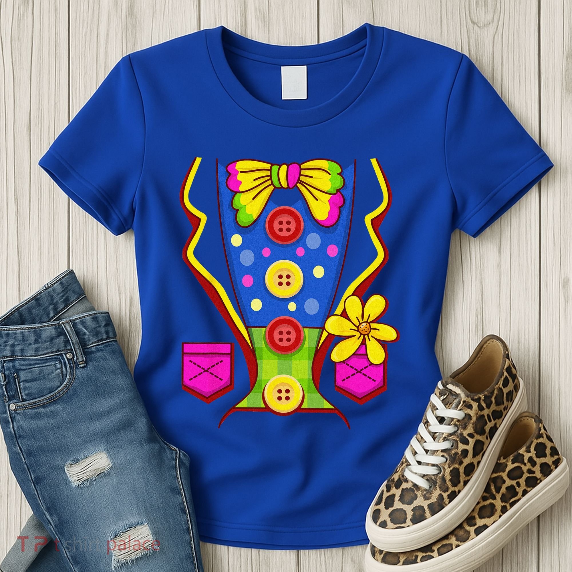 Clown Costume For Funny Funny Halloween Outfit Circus Women's T-Shirt
