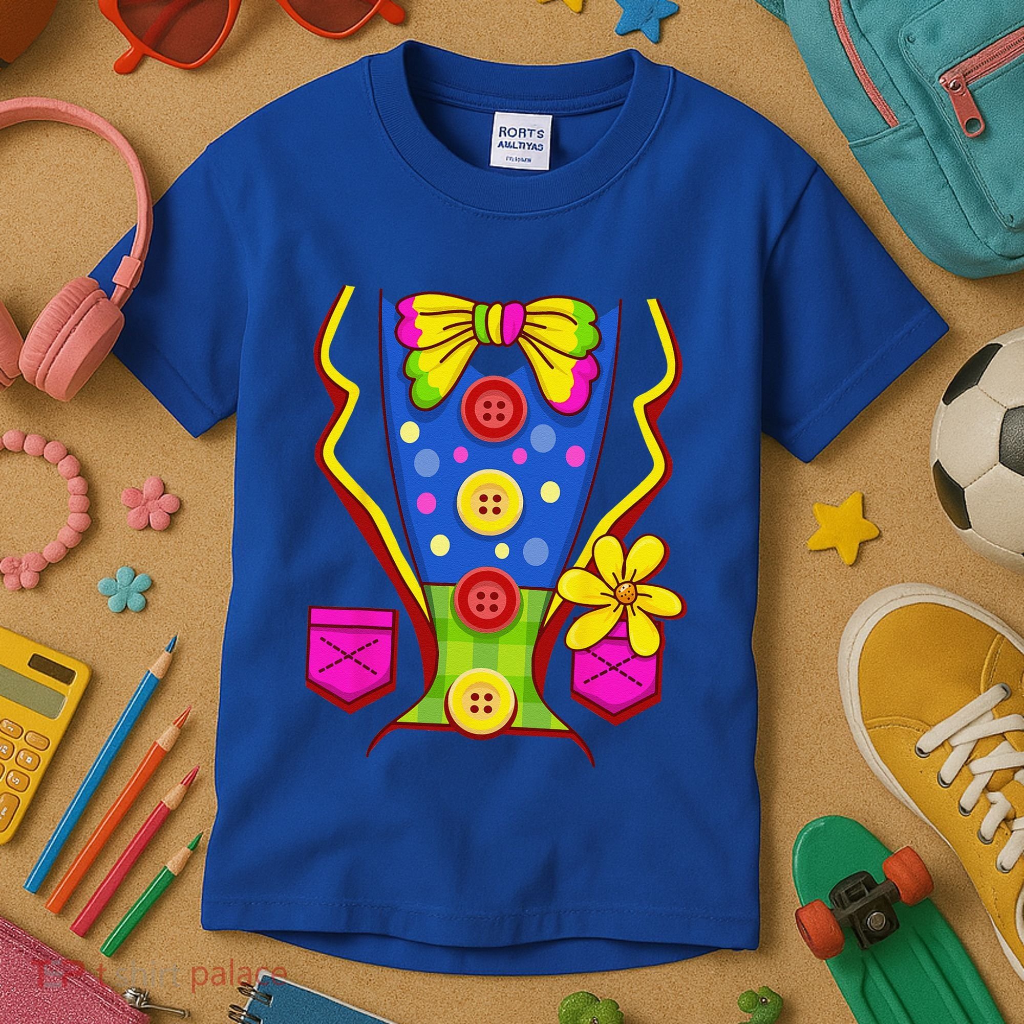 Clown Costume For Funny Funny Halloween Outfit Circus Kids T-Shirt
