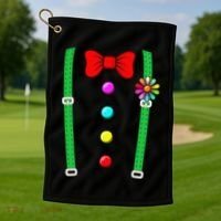 Clown Costume Funny Circus Halloween Costumes Golf Towel thumb 1