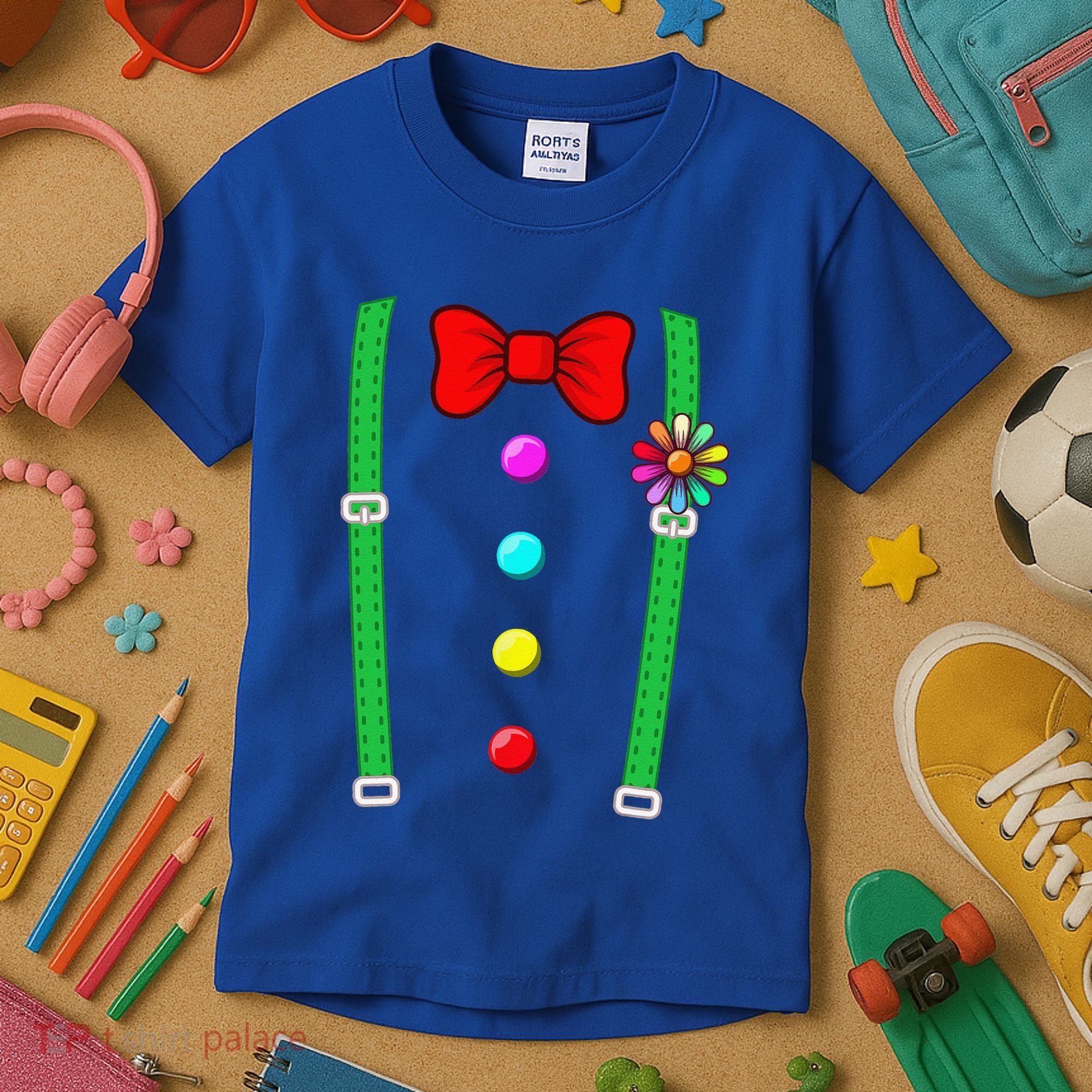 Clown Costume Funny Circus Halloween Costumes Kids T-Shirt