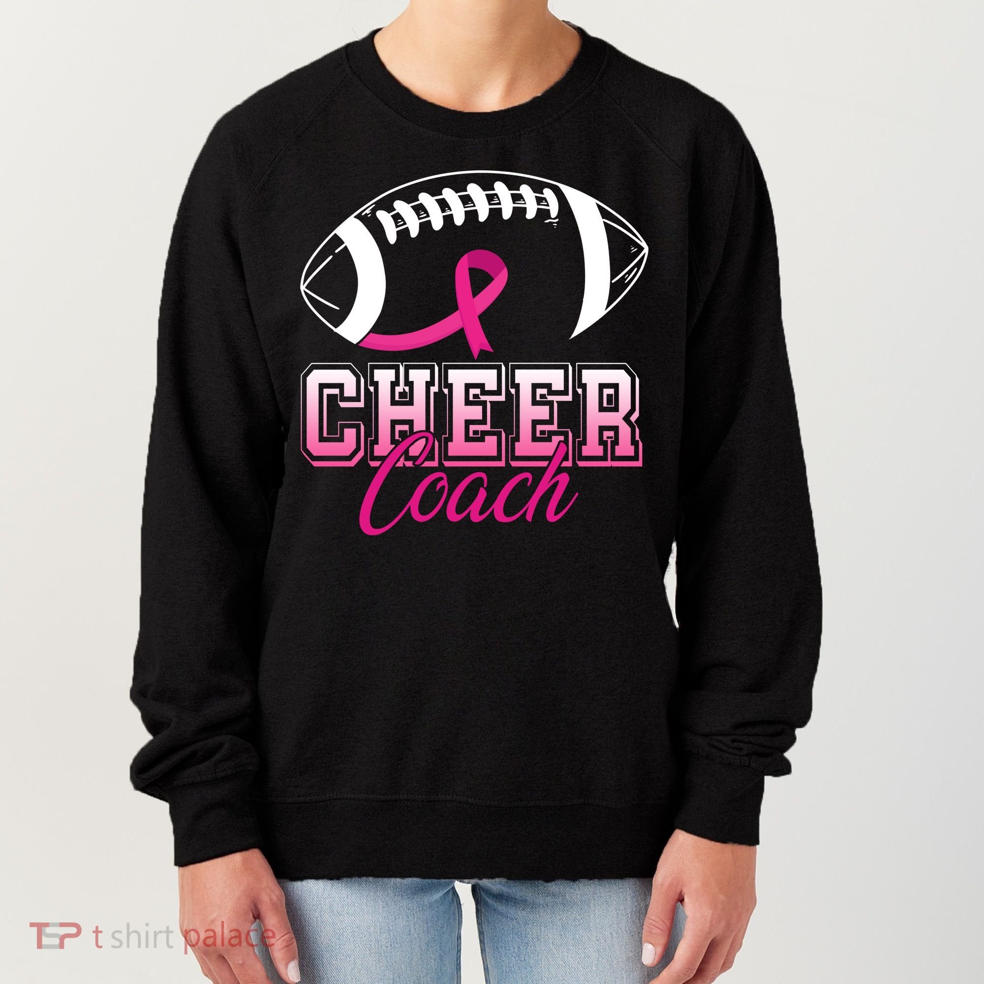 Cheer Coach Football Breast Cancer Awareness Women's Sweatshirt