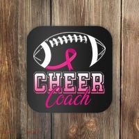 Cheer Coach Football Breast Cancer Awareness Coaster thumb 0