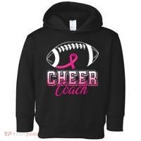 Cheer Coach Football Breast Cancer Awareness Toddler Hoodie thumb 0