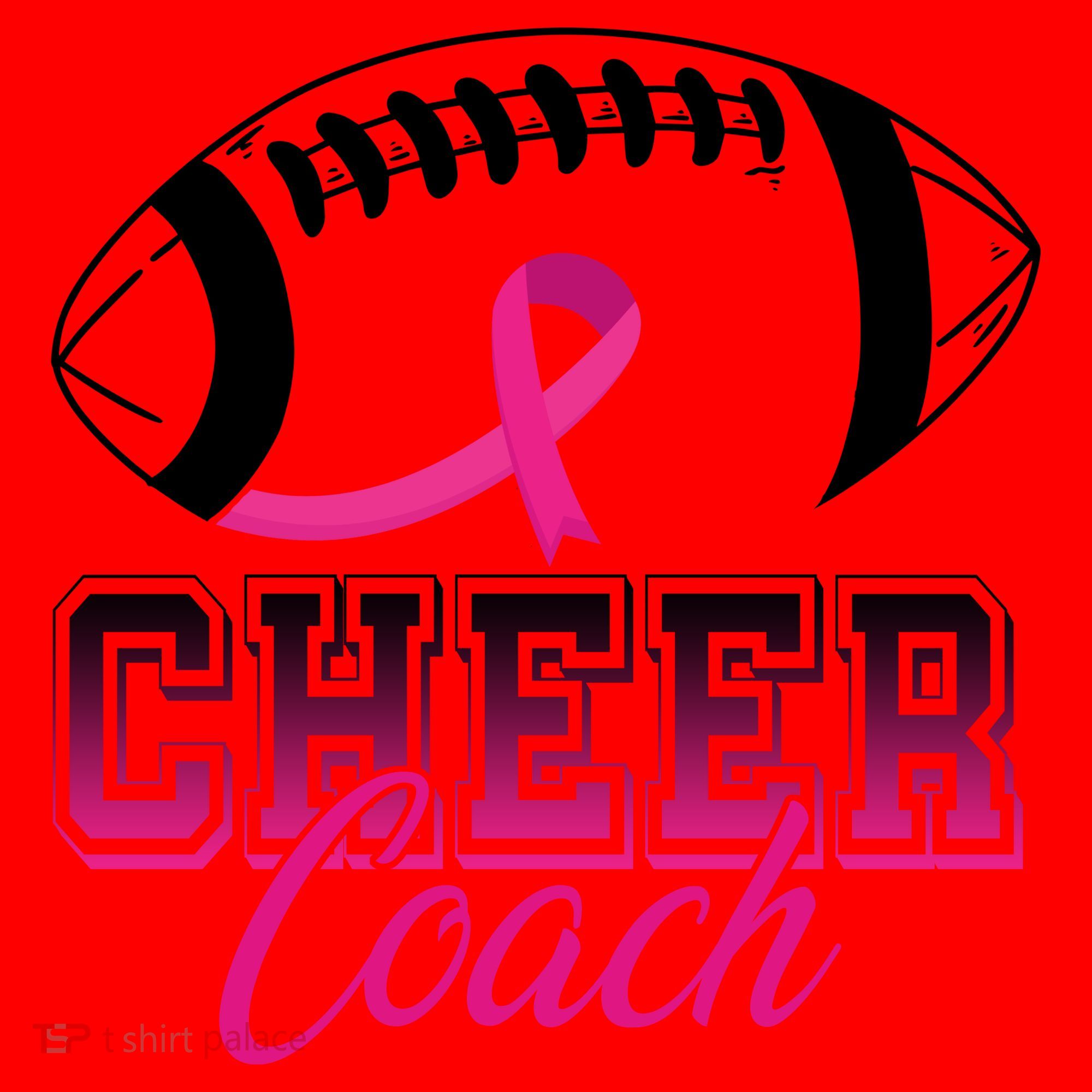 Cheer Coach Football Breast Cancer Awareness Santa Hat