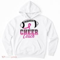 Cheer Coach Football Breast Cancer Awareness Hoodie thumb 0