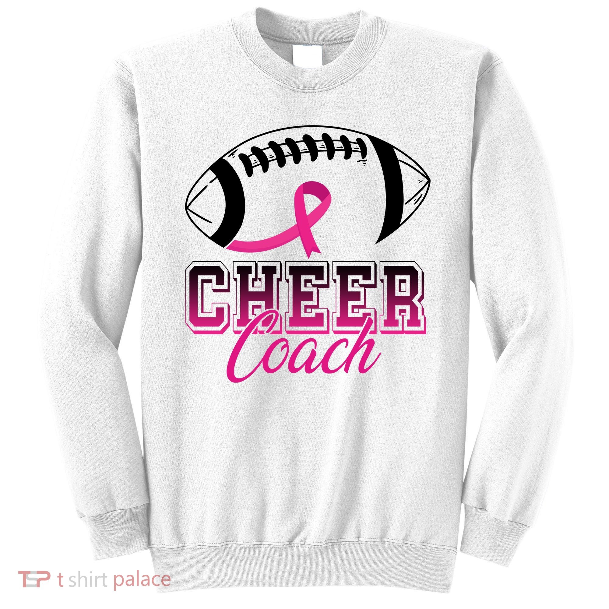 Cheer Coach Football Breast Cancer Awareness Sweatshirt
