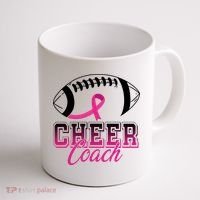 Cheer Coach Football Breast Cancer Awareness Coffee Mug thumb 1