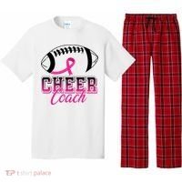 Cheer Coach Football Breast Cancer Awareness Pajama Set thumb 0