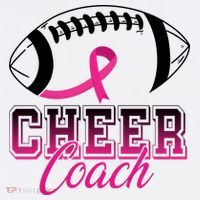 Cheer Coach Football Breast Cancer Awareness Women's Hoodie thumb 2