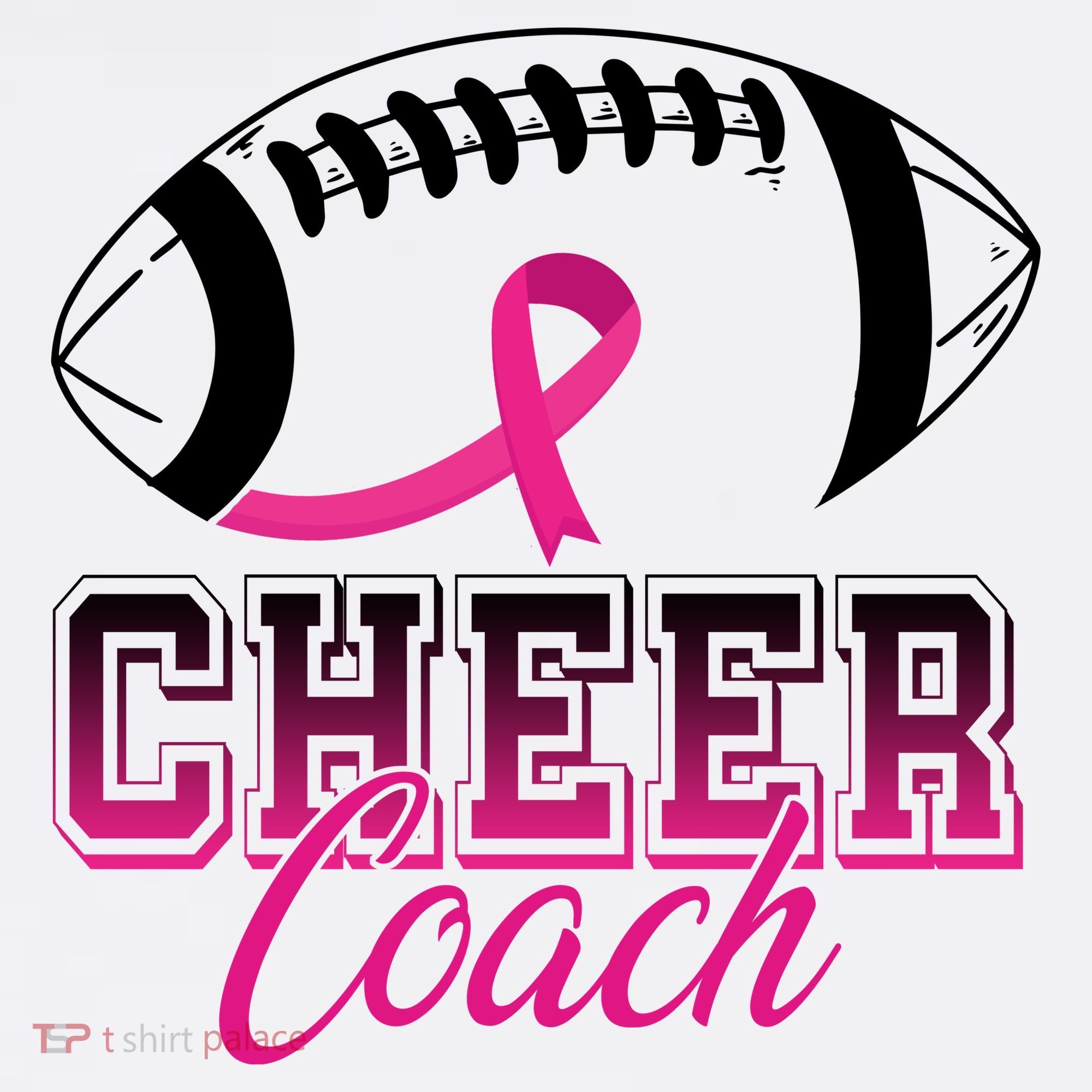 Cheer Coach Football Breast Cancer Awareness Women's Hoodie