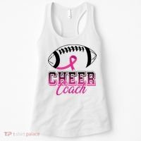 Cheer Coach Football Breast Cancer Awareness Women's Tank Top thumb 0