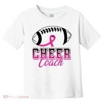 Cheer Coach Football Breast Cancer Awareness Toddler T-Shirt thumb 0