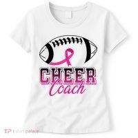 Cheer Coach Football Breast Cancer Awareness Women's T-Shirt thumb 0