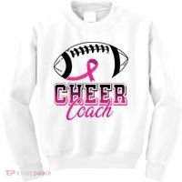 Cheer Coach Football Breast Cancer Awareness Kids Sweatshirt thumb 0
