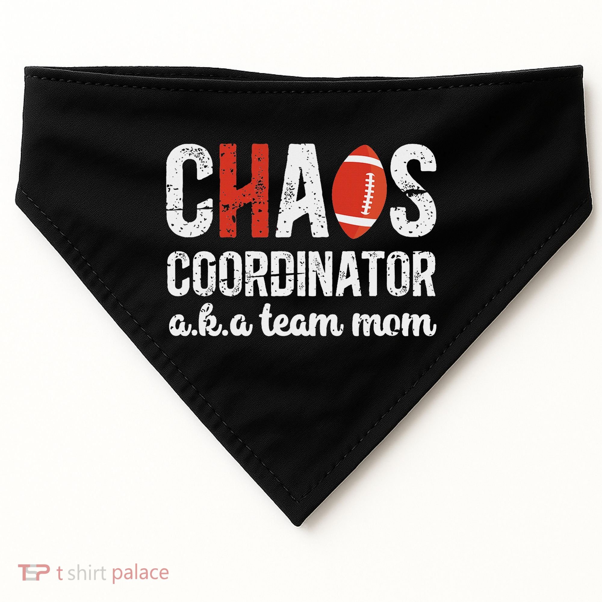 Chaos Coordinator Football Team Mom Football Team Mama USA-Made Doggie Bandana
