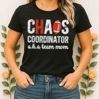 Chaos Coordinator Football Team Mom Football Team Mama Women's T-Shirt thumb 2