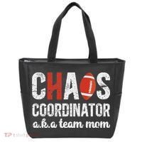 Chaos Coordinator Football Team Mom Football Team Mama Tote Bag thumb 0