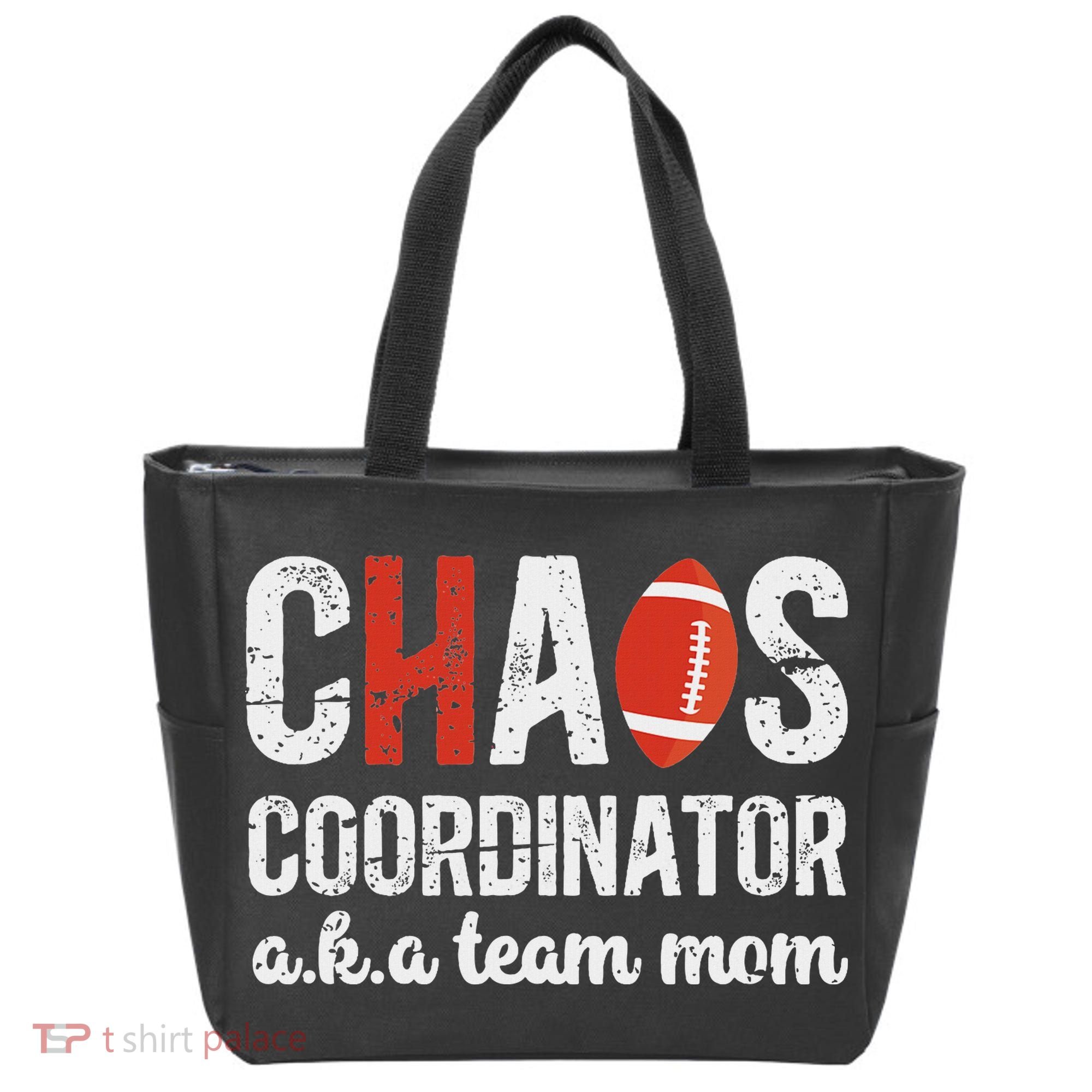 Chaos Coordinator Football Team Mom Football Team Mama Tote Bag