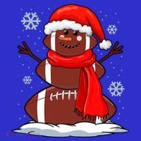 Cool Christmas Football Snowman Sports Fan T-Shirt thumb 7