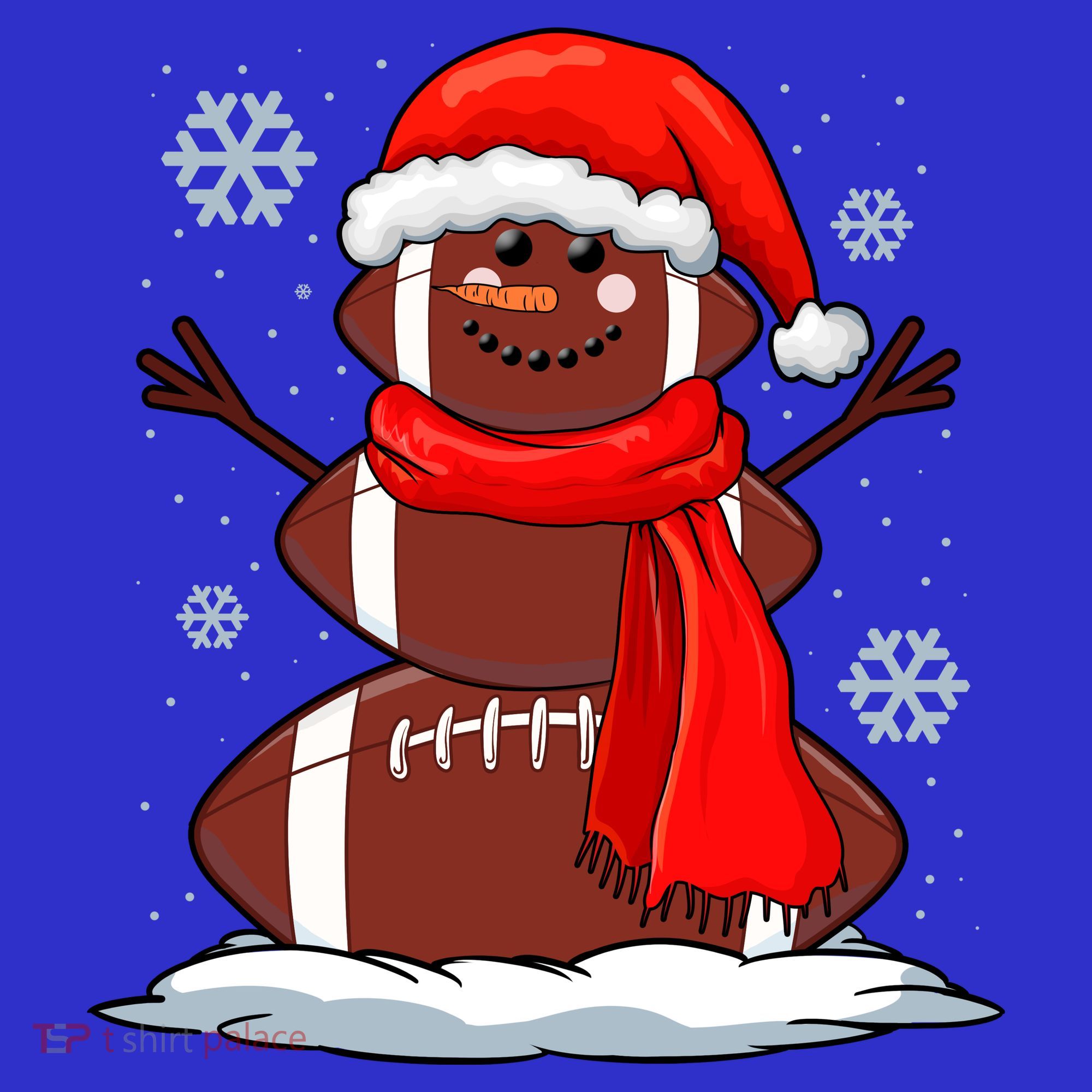 Cool Christmas Football Snowman Sports Fan Women's Tank Top