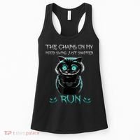 Creepy Cat Funny The Chains On My Mood Swing Just Snapped Women's Tank Top thumb 0
